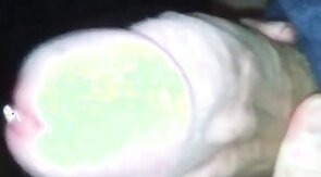 Fat Monster cock gets jerked and werked over at home in bed