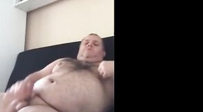 Chub bear handjob and cum