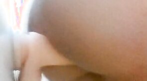 Public bathroom suction dildo!