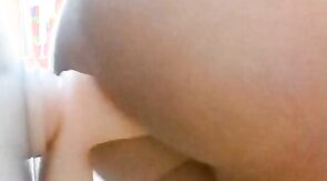 Public bathroom suction dildo!