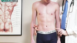 Skinny twink barebacked by his DILF doctor in ambulance