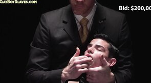 Blindfolded twink rimmed n bareback drilled by muscled