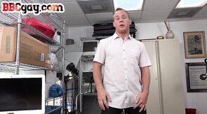 IR bottom cumming during black cock bareback anal in of