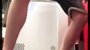 Exhibition Twink jerks off in a train