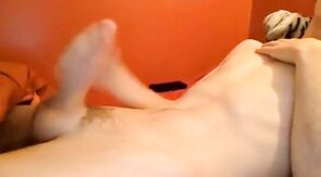 Young boy cum show on webcam