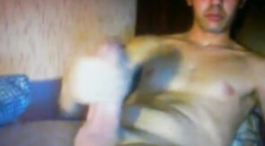 smooth turkish guy wanking huge thick cock on cam