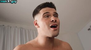Bisexual jock fucks BFs asshole after getting BJ by GF