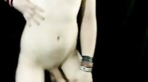 emo femboy crossdresser naked bound and cumming