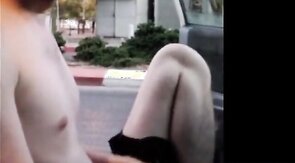 Exhibition Young Guy jacks in traffic