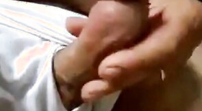 Curved small 5 inch  thick dick erection out of underwear