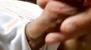 Curved small 5 inch  thick dick erection out of underwear