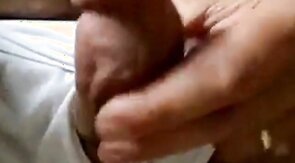 Curved small 5 inch  thick dick erection out of underwear