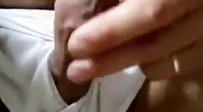 Curved small 5 inch  thick dick erection out of underwear