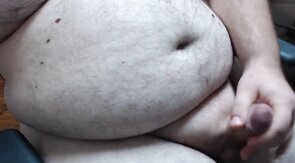 fat chub bear stroking dick