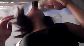 Amateur CD sucks Black cock at gloryhole