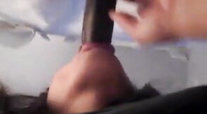 Amateur CD sucks Black cock at gloryhole