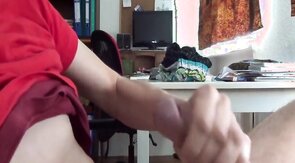 Skinny guy cumming a lot