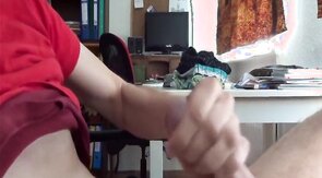Skinny guy cumming a lot