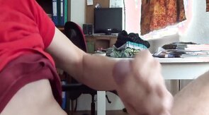 Skinny guy cumming a lot
