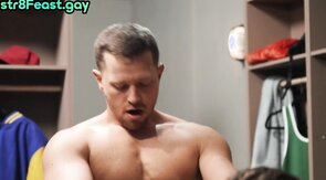 Straight twunk jock seduced by insatiable trainer