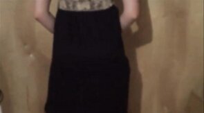 Sissy in new dress and panties