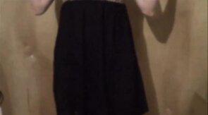 Sissy in new dress and panties