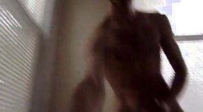 Skinny Boy Jerks His Big Uncut Cock