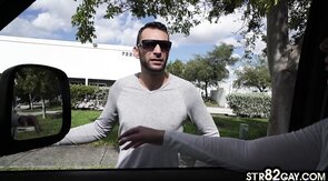 Picked up inked str8 stud fucks gay ass in van till cum