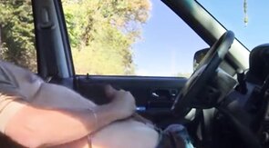 Daddy in the car play and cum