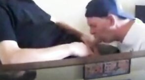 Swallowing cum from my friend again