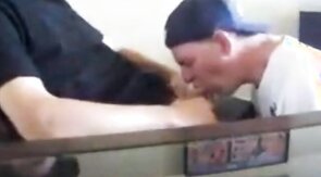 Swallowing cum from my friend again