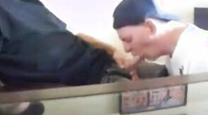 Swallowing cum from my friend again