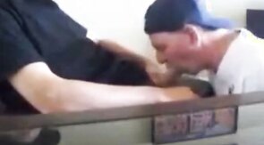 Swallowing cum from my friend again