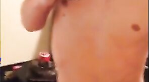 Sweet boy jerks and cums