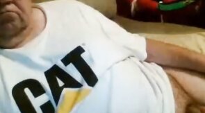 old man jerking in chat