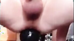 Twink double bang ass streching