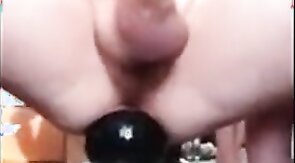 Twink double bang ass streching