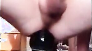 Twink double bang ass streching