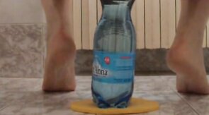 extreme ass insertion with 2 plastic bottles