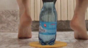 extreme ass insertion with 2 plastic bottles