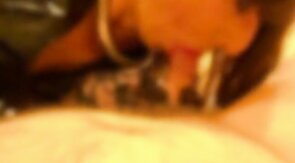 Gilda's mouth full of cum