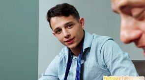 Muscular roommate anal licked by inked jock before sex