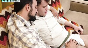 Hairy stepdaddy rims and barebacks 21yo stepsons asshol