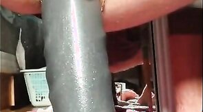 Large big boy dildo destroying Twink ass