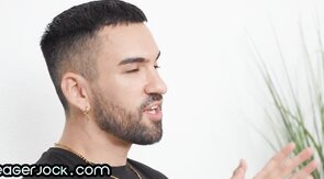 Handsome solo jock jerks cock till cum after casting