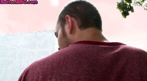 Cocksucking Black stud picked up and banged outdoor by