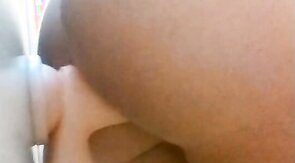 Public bathroom suction dildo!