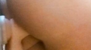 Public bathroom suction dildo!