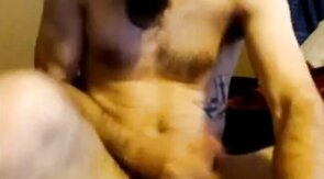 Hot Str8 guy with big dick & balls cums on cam #4