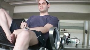 Public Masturbation with Huge Cum